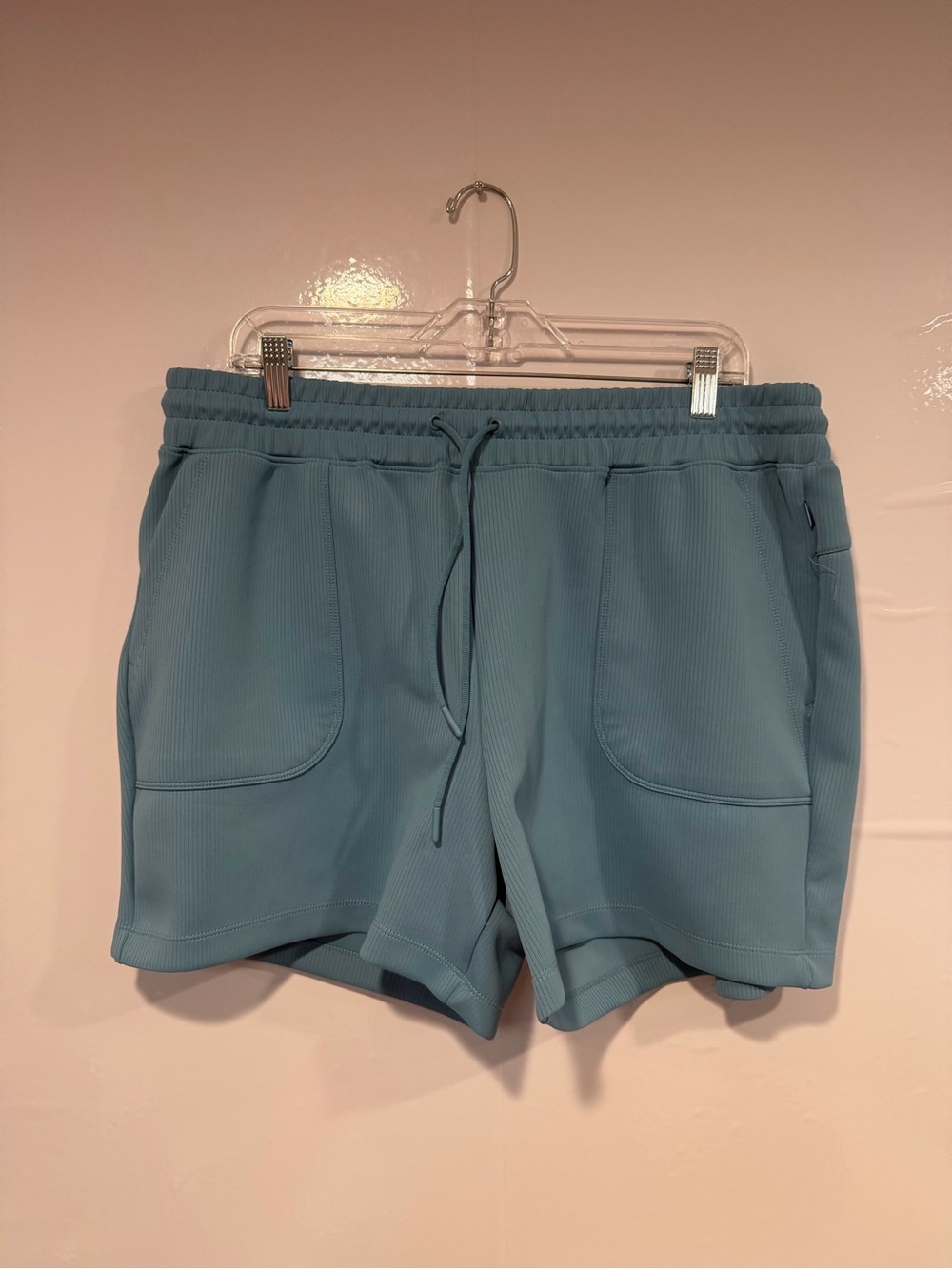 Mondetta ribbed Women's Athletic‎ Drawstring Shorts - Dusty Teal